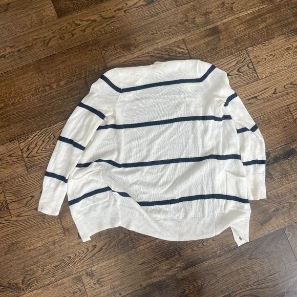 Hollister button-up cardigan, breton stripe blue and white Y2K, size XS - Picture 3 of 7